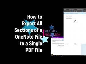 How to Export All Sections of a OneNote File to a Single PDF File
