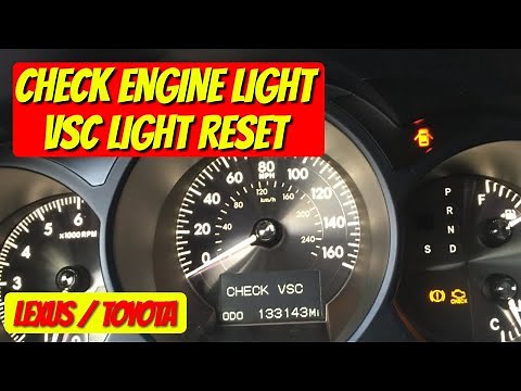 Lexus Toyota VSC | Trac Check Engine Warning Light RESET FIX