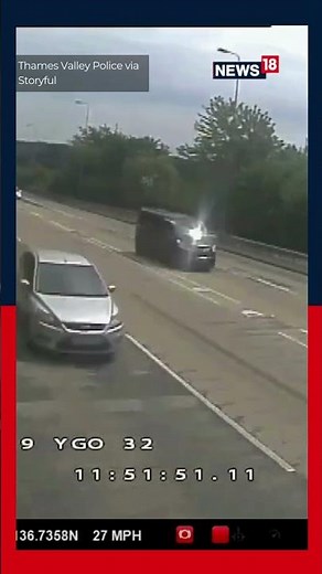 Shocking Footage Shows High-Speed Car Crash at UK Roundabout After Running Red Light | N18S