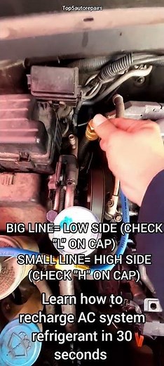LEARN HOW TO RECHARGE YOUR CAR'S AC SYSTEM WITH REFRIGERANT IN 30 SECONDS