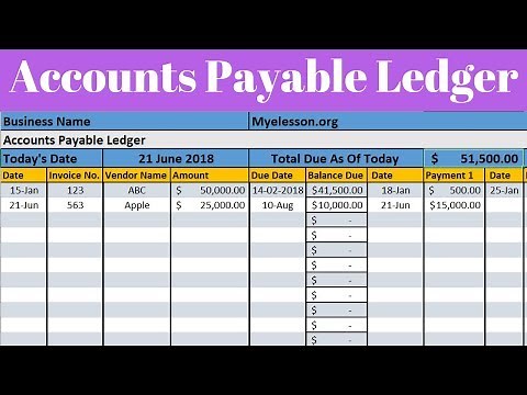 Make Accounts Payable Report in Excel