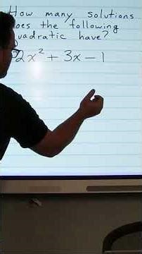 The Discriminant - Two Real Solutions to a Quadratic #maths #discriminant #quadratics