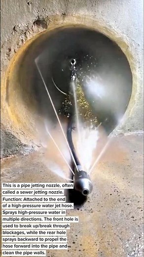 High Pressure Sewer Jet Nozzle – Powerful Pipe Cleaning Tool in Action