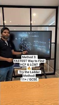 FASTEST Way to Find HCF & LCM : Ladder Method! Tutor Tunbridge Wells Tutor Tonbridge 11+ GCSE