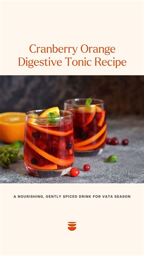 Divya's on Instagram: "✨ A sweet–tart sip to support your system this season. 🍊Our Cranberry Orange Digestive Tonic is consciously crafted for fall and early winter, when colder, drier winds can unsettle Vata. This nourishing, gently spiced blend awakens the senses, gently kindles digestion, and brings a feeling of balance—making it a beautiful addition before, during, or after a holiday meal, when your gut may need a little extra care. 💥Cranberries provide vitamin C, fiber, and vitamin E—anti