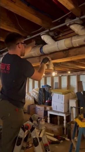 PVC repair coupling installation using Blue Monster 1 step PVC cement. #plumbing #bluemonster