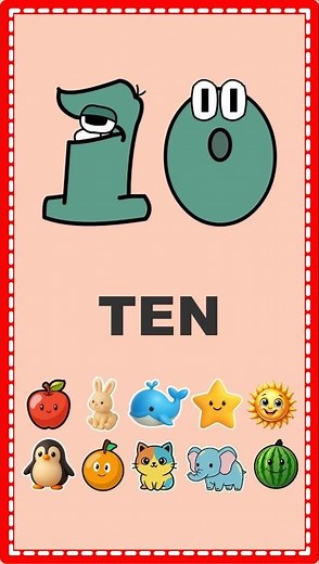 Reverse Counting 10 to 1 Song! 🔟➡️1️⃣ Countdown Numbers for Kids | Around Animation #Shorts