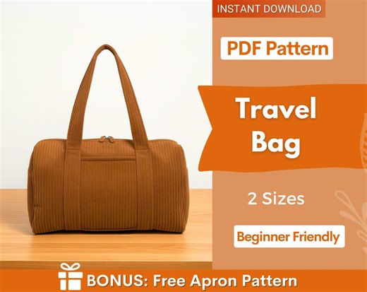Travel Bag Pattern | Duffle Bag Sewing Pattern | Beginner Pattern | Travel Bag Pattern | Large Bag Pattern | Beginner Bag Pattern - Etsy