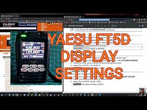 YAESU FT5D Display Settings