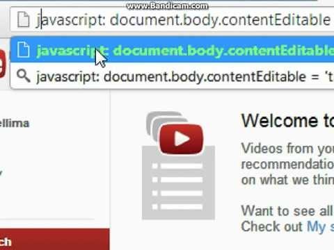 How to edit a Website and save a website using Javascript
