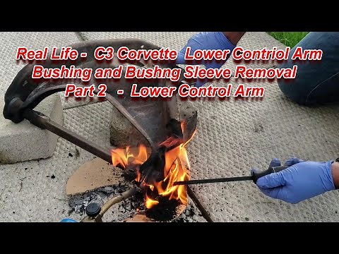 1977 C3 Corvette Lower Control Arm Bushing and Bushing Sleeve Removal- Part2 Control Arm Restoration