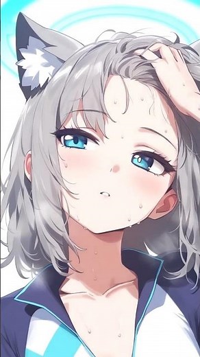 my abydos student lifts her bangs #hanasq #bluearchiveedit #bluearchiveglobal #anime