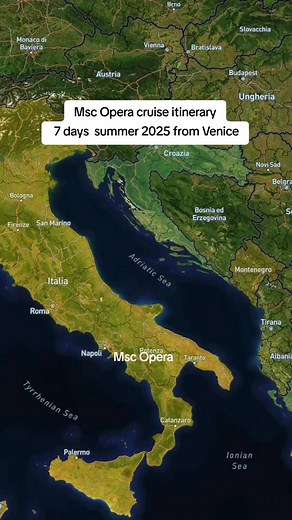 131K views · 630 reactions | Msc Opera cruise itinerary 7 days summer 2025 from Venice We're talking 7 days of pure Adriatic bliss on the beautiful MSC Opera, sailing round-trip from the Venice area in Italy. This isn't just a cruise; it's a journey through some of the most stunning coastlines in Europe. #mscopera #mscopera2025 #mscoperacruise | Msc friends | Facebook