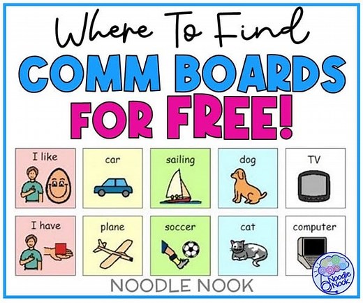Free Communication Boards Autism | Noodle Nook