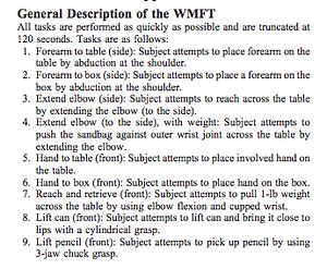 Streamlined Wolf Motor Function Test