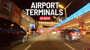 LAX ✈️ Terminal Drive 🚘 Night Airport Arrivals 1,2,3,4,5,6