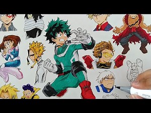 Drawing MY HERO ACADEMIA Characters | Boku no hero academia (僕のヒーローアカデミア)