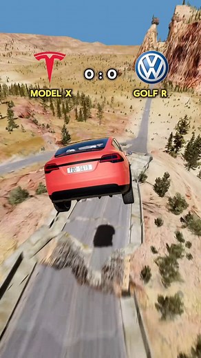 88K views · 1.1K reactions | Tesla Model X Vs VW Golf R #beamngdrive #gaming #fyp #car #game #viral #Tesla #Golf | K For Gaming | Facebook