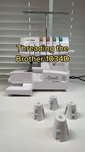 Threading my new Brother 1034D 😙 #brother1034d #sergertips #newtosewing #sergersewingmachine #brothersewingmachine ##howto #overlockmachine #overlock1034dx