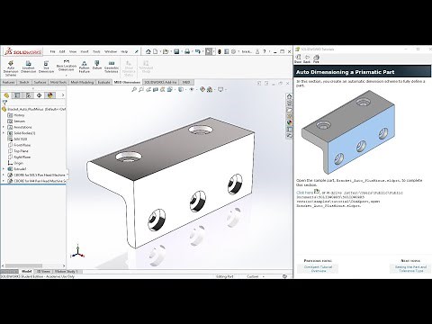SolidWorks : DimXpert 1 (Auto Dimensioning a Prismatic Part) : 13.1