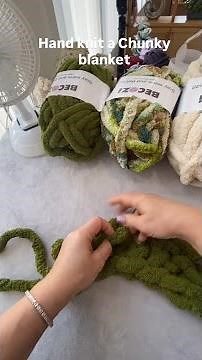 HAND KNIT A BLANKET IN DOUBLE HERRINGBONE STITCH