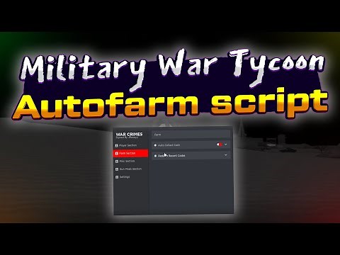 Military War Tycoon script – (AutoFarm money, Gunmods)