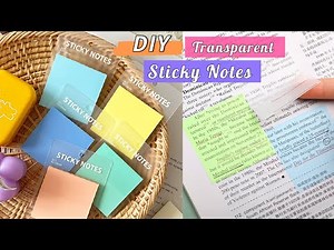 How to make transparent sticky notes at home || DIY transparent sticky notes || journal set