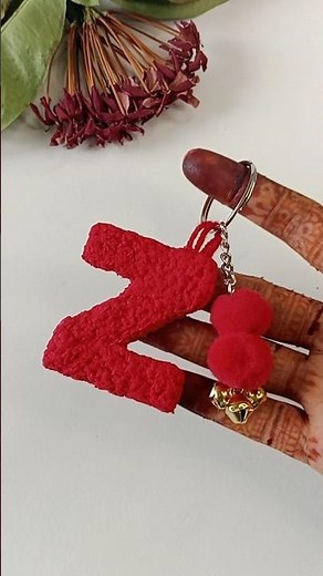 DIY keychain using cardboard and tissue paper 🗞️#shorts