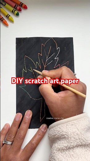 DIY scratch art paper 🍁