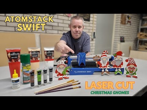 Laser Cut Christmas Gnomes using the AtomStack Swift 7W