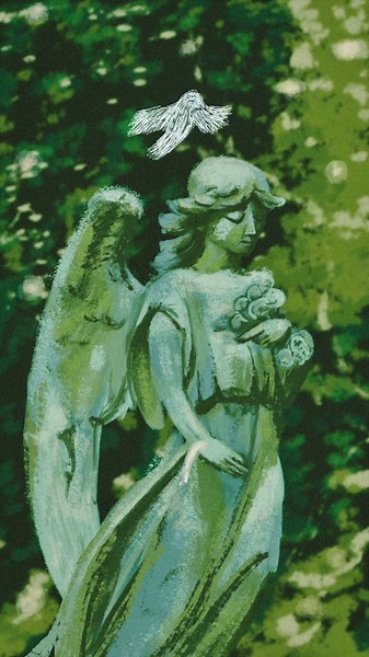 Animation Featuring Birds and Statues