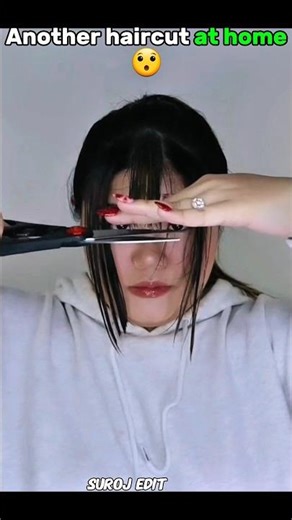 I try to cut my hair ||part-25|| 🔥✂️☠️ #shorts #trending #haircut #haircutfails #bang #shortbangs