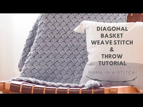 How To Crochet Diagonal Basket Weave Blanket