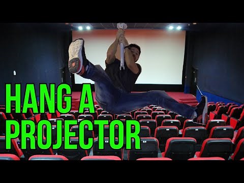 How to Hang Projector mount and install screen on a Ceiling