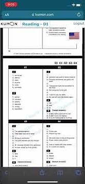 All answers for D1 kumon answers I hope this helps. ￼