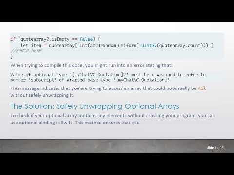 How to Check if an Optional Array is Empty in Swift