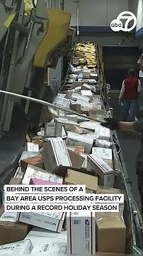 Behind the scenes of a Bay Area USPS processing facility during a record holiday season