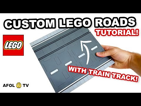 Custom Build with the New LEGO City Road Plates & Train Track! (Full Tutorial)