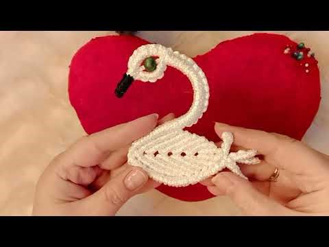 macrame swan bird