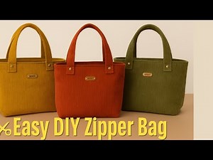 You’ll LOVE This DIY Zipper Bag with Pockets 💕 | Easy & Aesthetic Sewing Tutorial