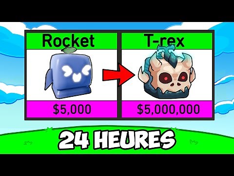 Trading du Rocket jusqu'a T-REX en 24 heures ! (Blox Fruits)