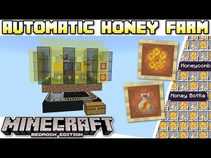 Minecraft Bedrock - AUTO HONEYCOMB & BOTTLE BEE FARM 🍯 Tutorial - PS4 ,MCPE ,Xbox , Windows/Switch