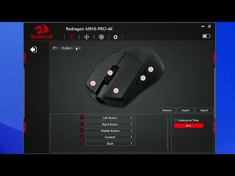 Redragon K1ING M916 Pro 4K Software & Macros Setting Tutorial