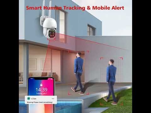 BOAVISION HD 4K 8MP WIFI Camera PTZOutdoor 8X Digital Zoom AI Humanoid Auto Tracking Security Camera