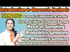 Sampling | Introduction to Research Methods | M.Ed. | UGC NET Education‪@InculcateLearning‬