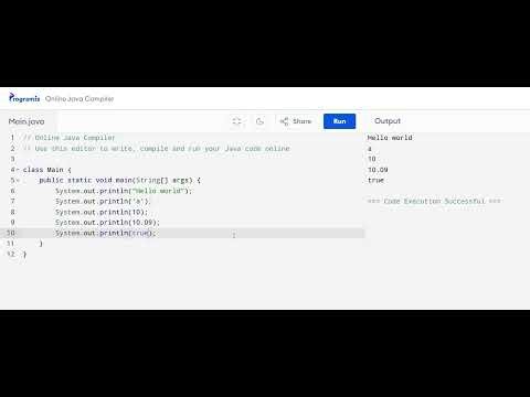 4) Run Your First Java Program! (Hello World & Different Literals Output) | Java Tutorial