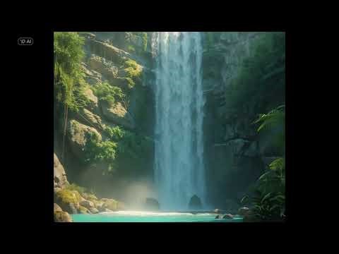 Relaxing Waterfall Loop | ASMR Meditation Music | Calm Nature Animation