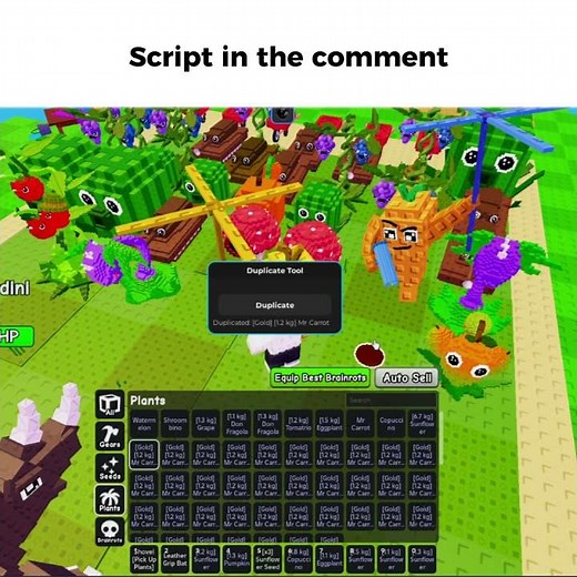 Working Dupe Script In Plants Vs Brainrot #roblox #plantsvsbrainrot #fyp #foryou #viral