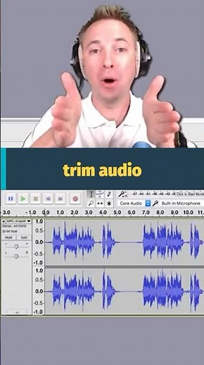 Trim Audio Inside Audacity - Beginner Tutorial #podcast #audacity
