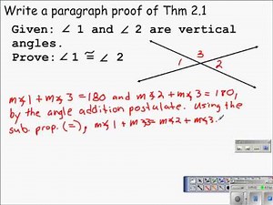 Geometry - Proving Angles Congruent - Vertical Angles Theorem